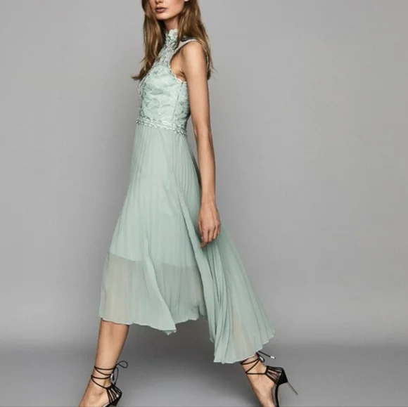 NWT REISS | Lace Midi Dress - Picture 2 of 6